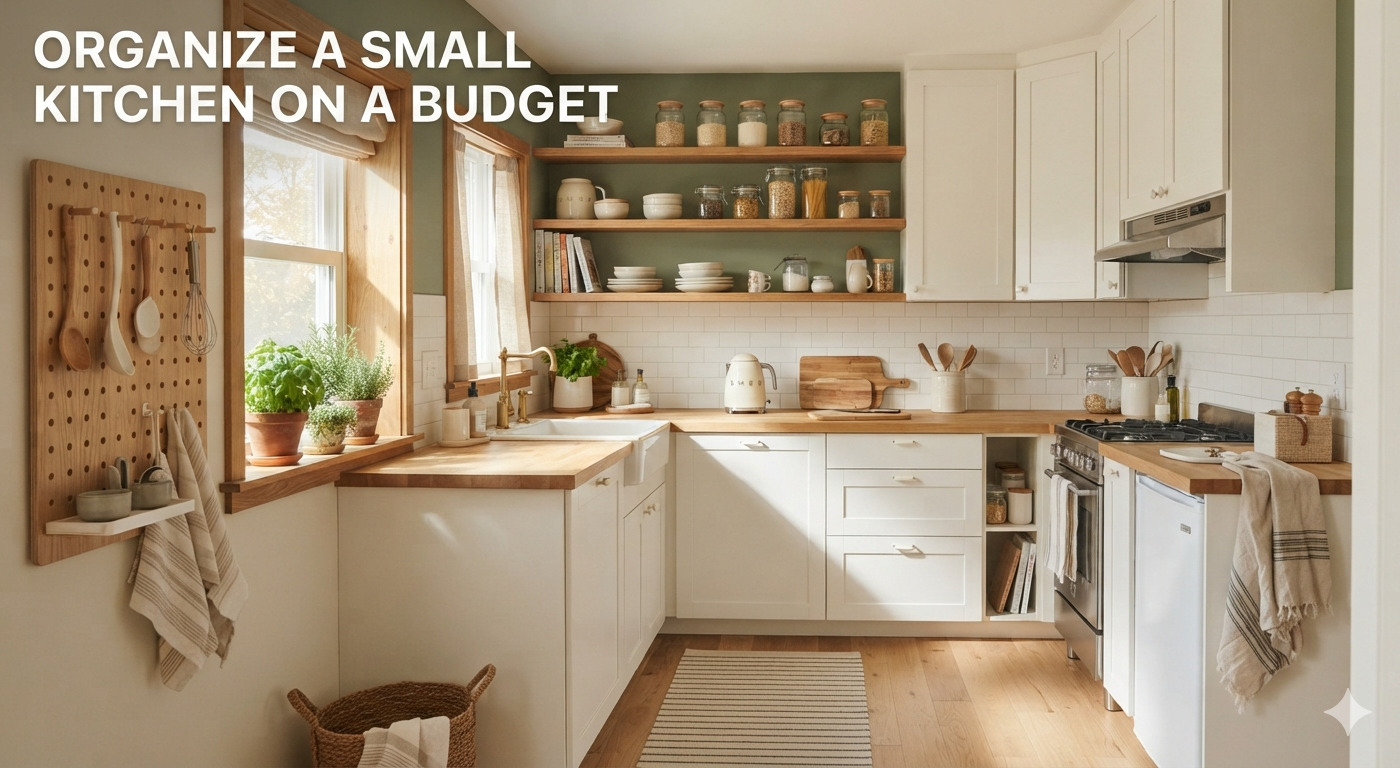 How to organize a small kitchen on a budget?